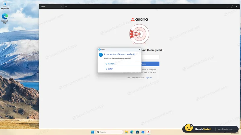 First launch: update prompt