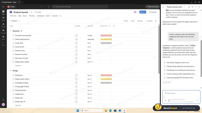 P7: AI added subtasks
