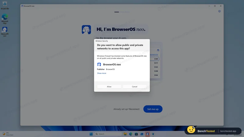 Windows Firewall asked to allow network access