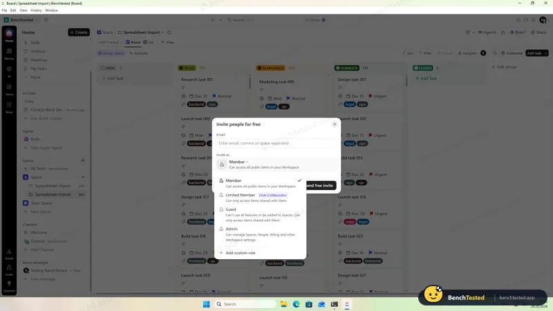 P6: invited a second user as Member