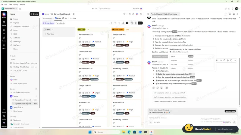 P7: AI subtasks added after confirmation