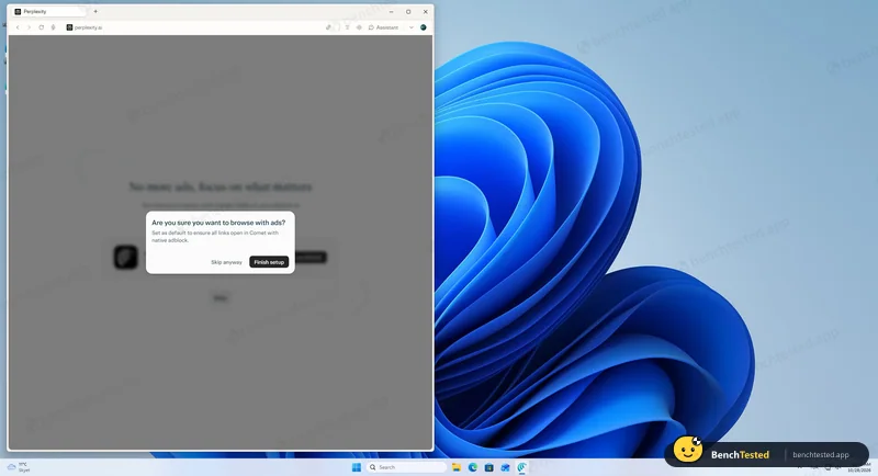 Declined to make Comet the default browser