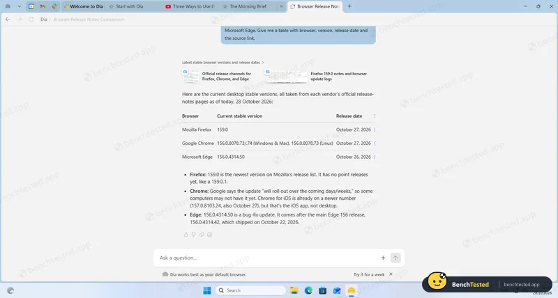 Task 1, release-notes research